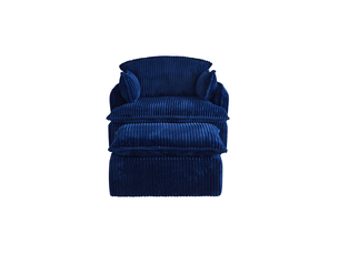 Fauteuil convertible EVRYAE   Velours côtelé bleu vendu A l'unité