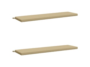 Lot de 2 coussins de banc, coussins d'assise soest 100 % polyester beige cf57007