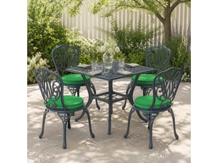 Lot de 4 coussins de siège, coussins d'assise soest 100 % polyester vert cf60610