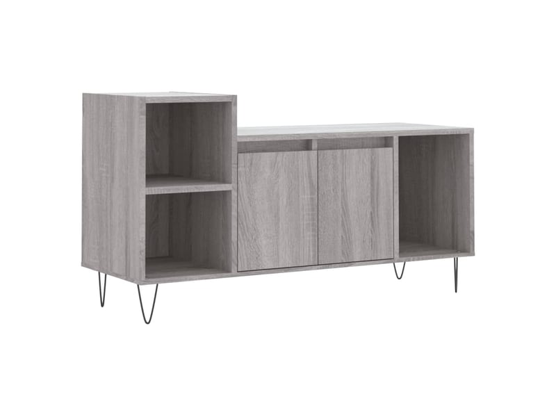  Meuble tv - banc tv - meuble de rangement sonoma gris 100x35x55 cm bois d'ingénierie  - Conforama A