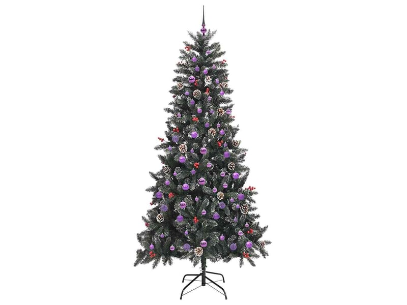  Sapin de noël - arbre de noël artificiel vert 240 cm pvc, plastique et acier  - Conforama D