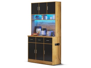 Buffet 6 porte(s) 3 tiroir(s) REDOM - 100 cm coloris bicolore
