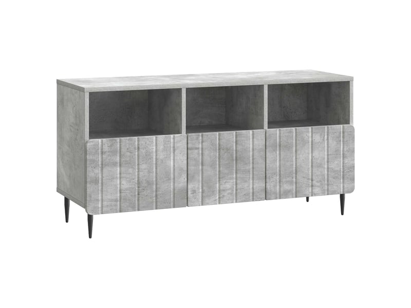  Meuble tv - banc tv - meuble de rangement gris béton 102 x 34,5 x 50 cm bois d'ingénierie  - Conforama A