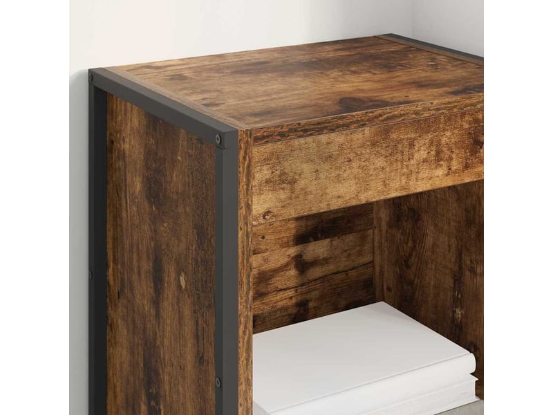 Bibliothèque, armoire à livres 40 x 30 x 155 cm bois d'ingénierie chêne fumé - Conforama D