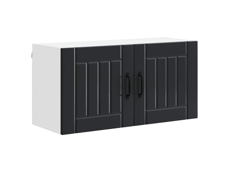  Meuble mural de cuisine, armoire de cuisine noir 80x31x40cm bois d'ingénierie shl9403  - Conforama A