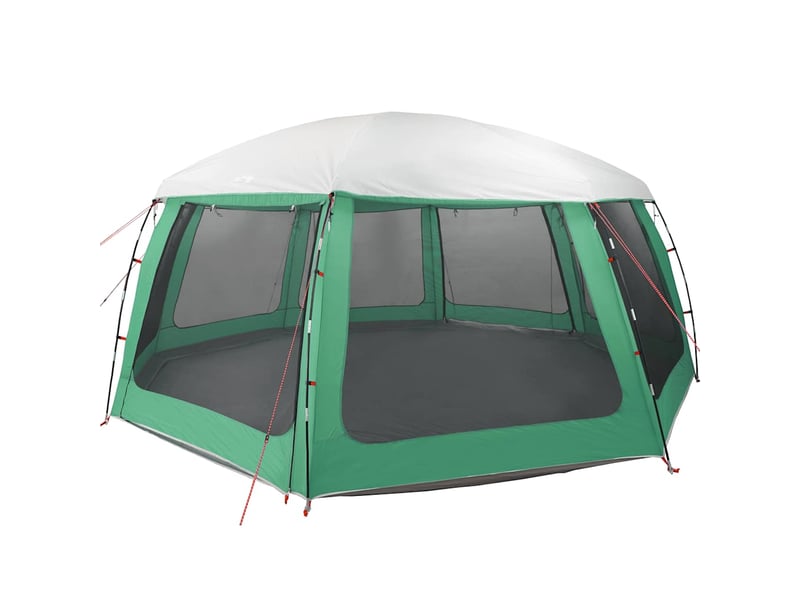 Tente piscine toit amovible parois maille vert d'eau 690x690 cm - Conforama C