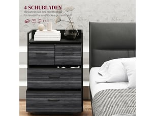 Chiffonnier    <strong></strong> <strong></strong> coloris noir