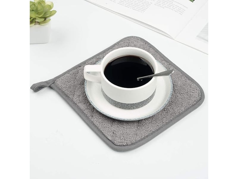  Lot de 5 maniques de cuisine résistantes à la chaleur - dessous de plat pour four - maniques en tissu éponge - pour la cuisson et la pâtisserie(gris)  - Conforama D