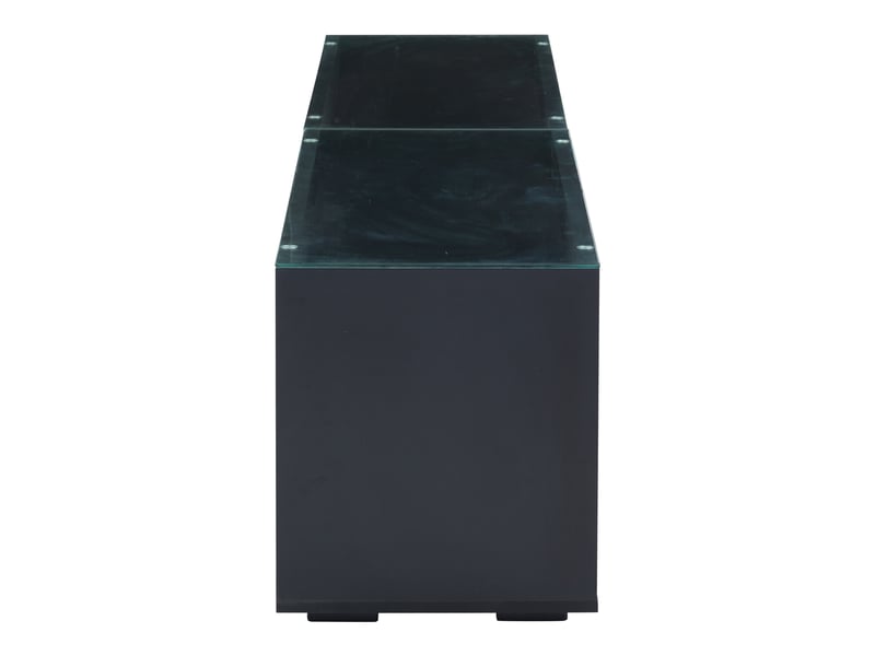 Meuble tv noir brillant led tv jusqu’à 70 2 tiroirs intégrés moderne  - Conforama E