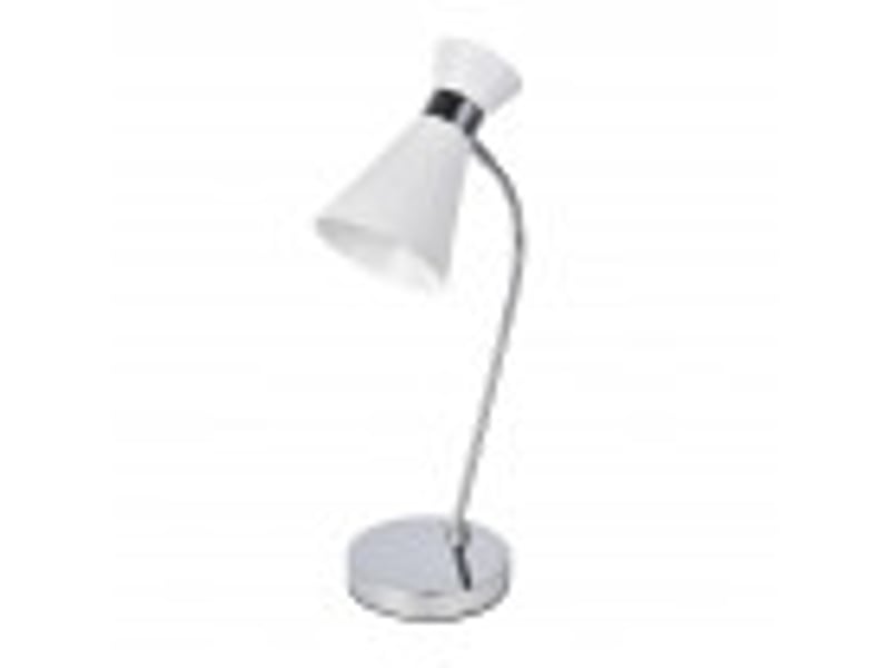  Lampe de bureau fabrilamp petra blancchromé 1 x e14 orientable 48x24x15 cm 154371001 - Conforama B
