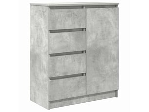 Buffet - bahut - meuble de rangement avec tiroirs gris béton 71x35x84 cm bois d'ingénierie