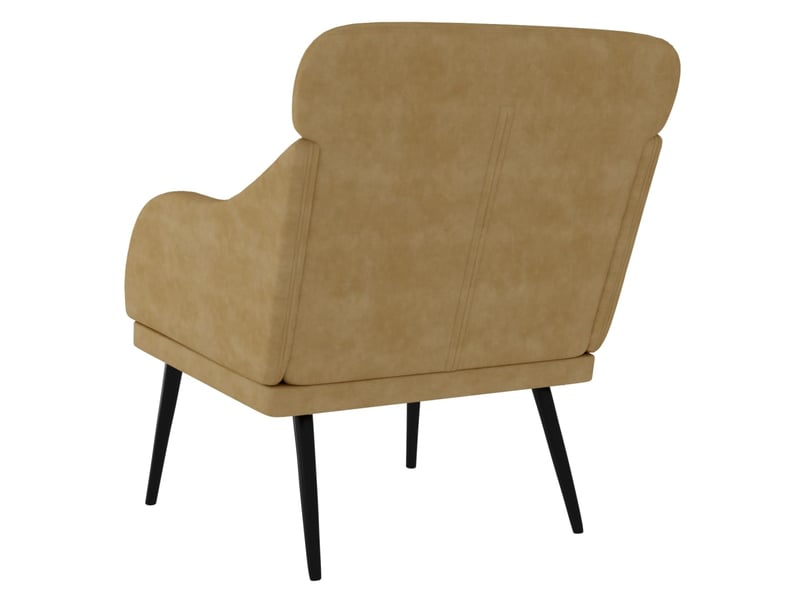  Fauteuil relax, fauteuil marron 63x76x80 cm velours  - Conforama E