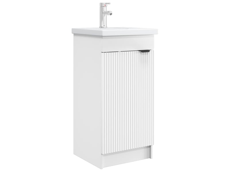 Meuble de salle de bain avec évier blanc 42x40x84.5 cm shl2569 - Conforama A