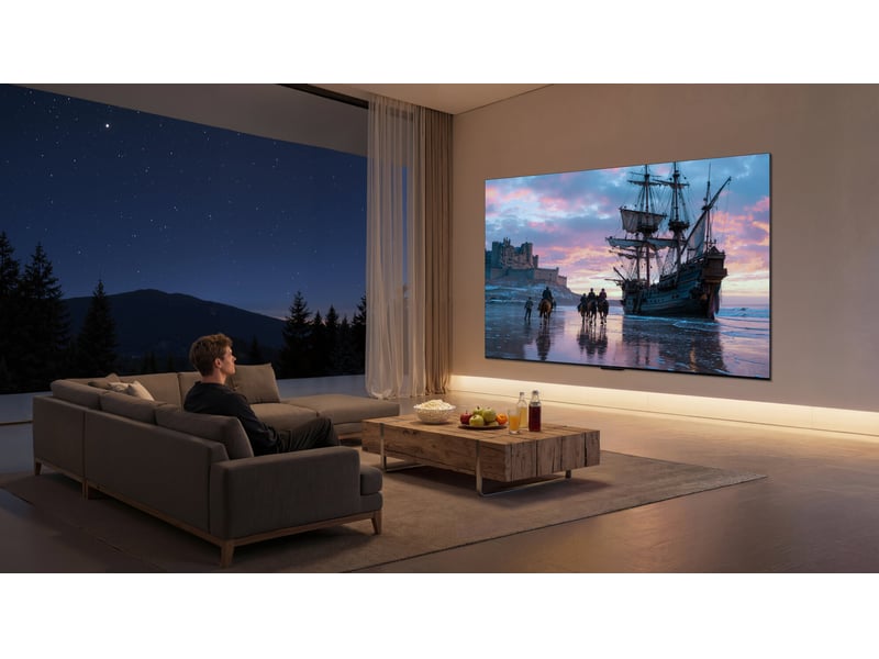 85c7l-tcl c7l sqd-mini led tv smart tv, wifi, noir - Conforama B