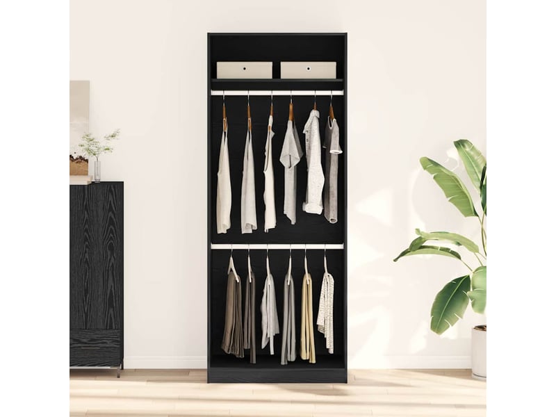  Armoire chambre, armoire de rangement chêne noir 80x50x200 cm bois d'ingénierie shl2960  - Conforama D