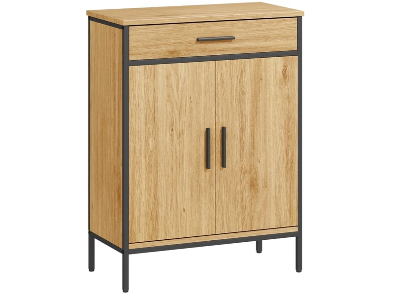  Meuble de salle de bains 2 portes et tiroir style industriel 60 cm evryae  - Conforama A