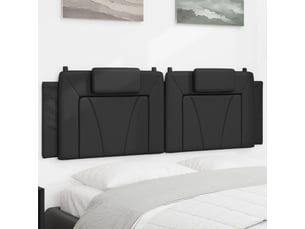 Coussin de tête de lit, coussin décoratif viana noir 160 cm similicuir