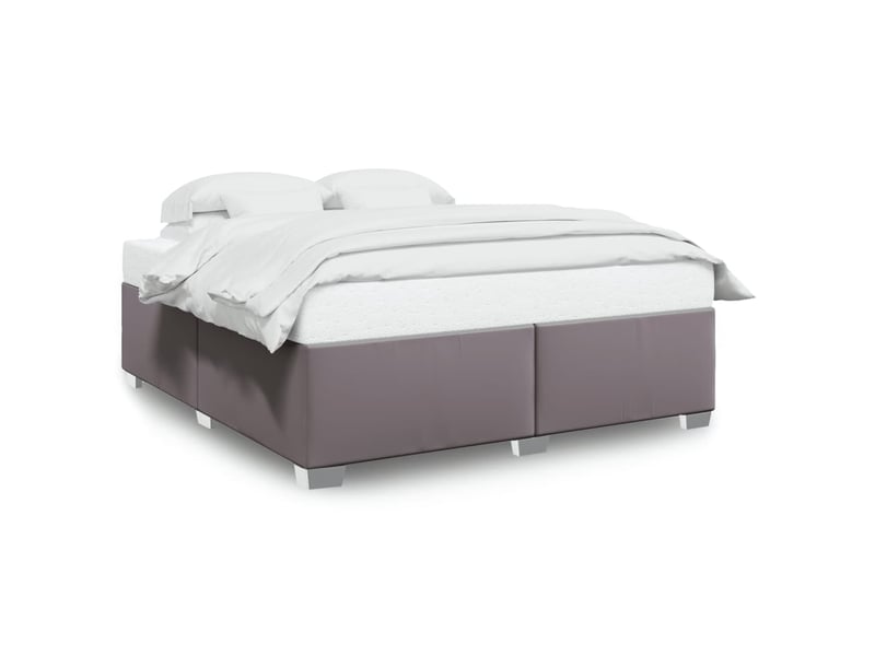  Lit double- lit adulte -  cadre de lit sans matelas gris 200x200 cm similicuir  - Conforama A