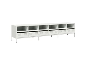 Meuble tv coloris blanc 202 cm <strong></strong>  <strong></strong>