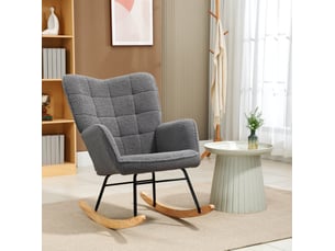 Fauteuil fixe <strong>HAUSS SPOLE</strong> <strong></strong> Tissu bouclette gris vendu A l'unité