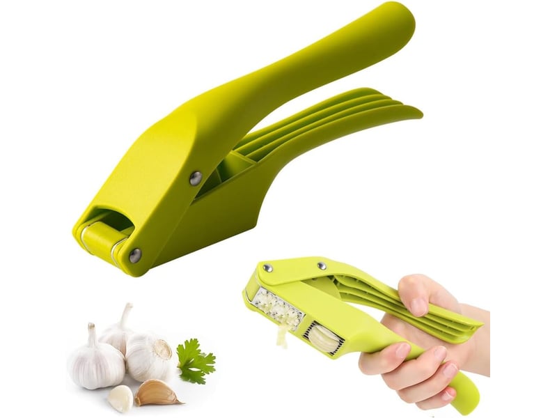  Presse-ail en acier inoxydable, 2 en 1 ecrase ail manuel, presse-ail de cuisine professionnelle,avec poignée ergonomique, pratique  - Conforama A