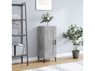 Buffet - bahut - meuble de rangement gris béton 34,5x34x90 cm bois d'ingénierie
