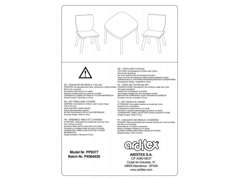  Ensemble de table et  2 chaises en bois de toy story buzz et woody  - Conforama C