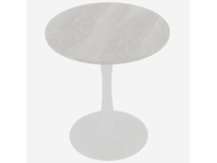 Table basse rond(e) coloris blanc OKWISH  - 70 cmx70 cm