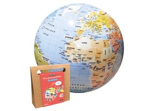 Mon globe gonflable - pays et villes du monde - 40 cm caly