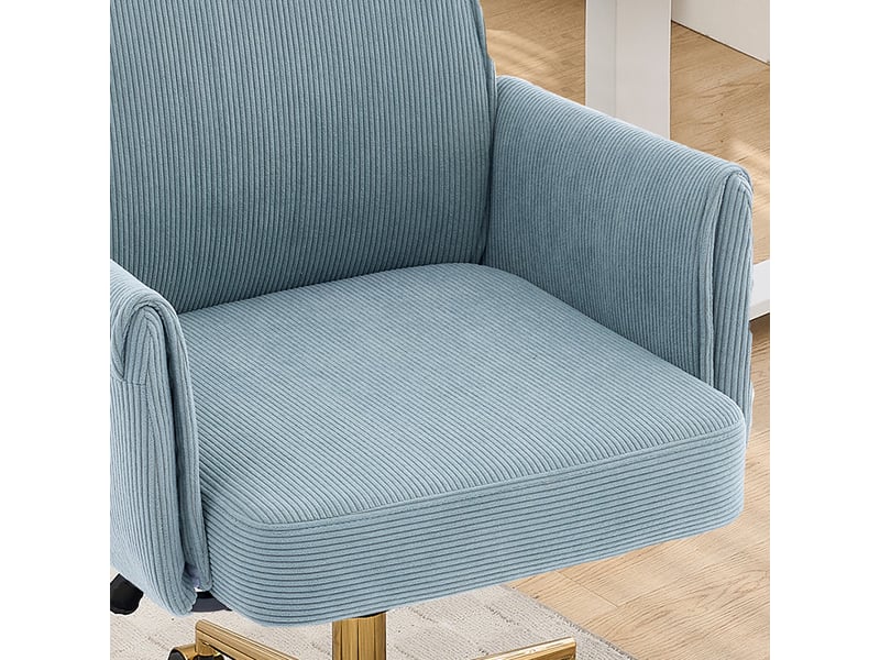  Chaise de bureau, 64x61x107 cm, hauteur réglable, bleu cao-W3495P518018-conf-NEW - Conforama D