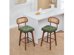 tabouret de bar <strong>MODFU</strong> - vert hauteur d'assise 67.5 cm vendu Par paire