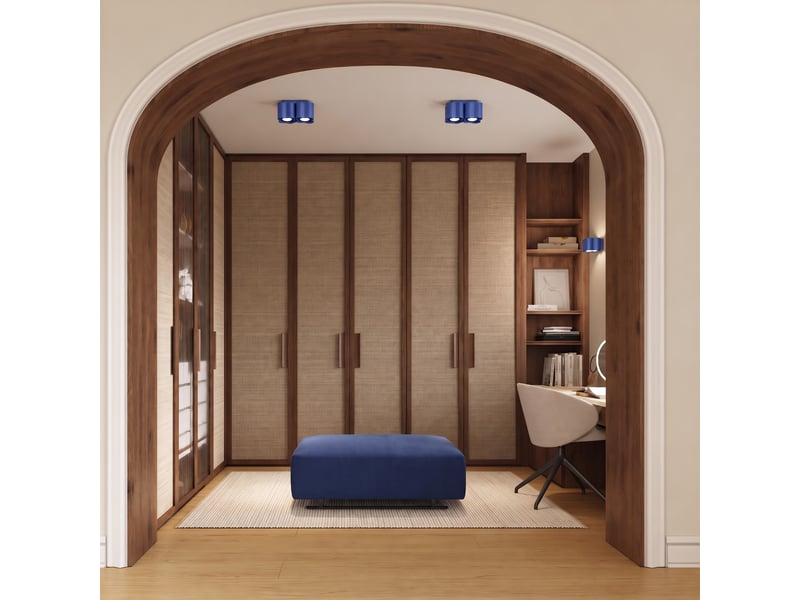  Plafonnier ovio 1 outremer gu10 aluminium moderne 10x12x12cm SL.3358 - Conforama B