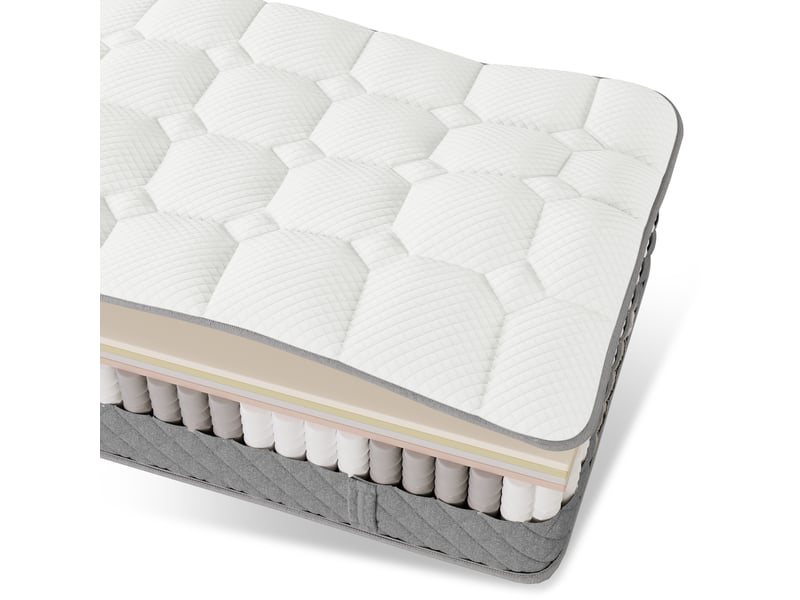  Matelas 180x200 cm à ressorts ensachés 7 zones h3 blanc  - Conforama E