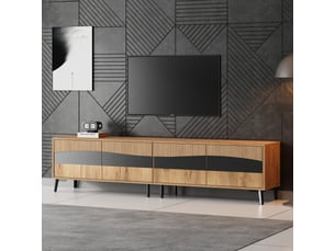 Meuble tv coloris naturel 180 cm <strong></strong>  <strong>180x40x50cm</strong>