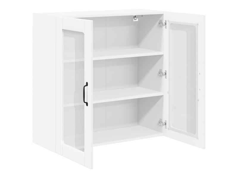  Meuble mural de cuisine, cabinet en verre mural blanc 80x31x80cm shl3455  - Conforama E