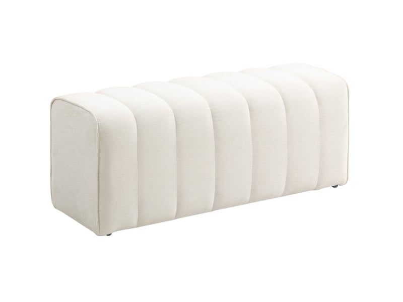  Banc de chambre 110x40x44 cm moderne bois crème  - Conforama A