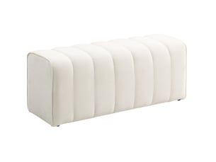 Banc de chambre 110x40x44 cm moderne bois crème