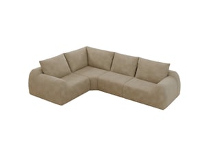 Canapé sans structure en mousse compressée 267 × 200 × 85 cm, kaki, tissu chenille, sans montage, mousse haute élasticité