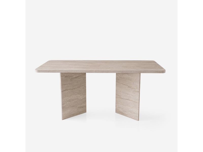  Table à manger rectangulaire effet pierre loft  - Conforama D