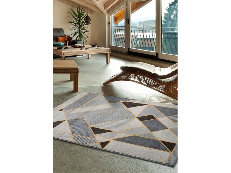  Tapis atticgo leo gris rectangulaire moderne - polypropylène et jute 12183 - Conforama B
