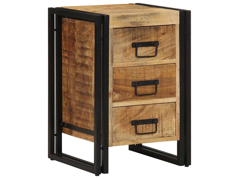  Table de chevet - cabinet de chevet - table de nuit marron 40 x 40 x 59 cm bois de mangue massif  - Conforama B
