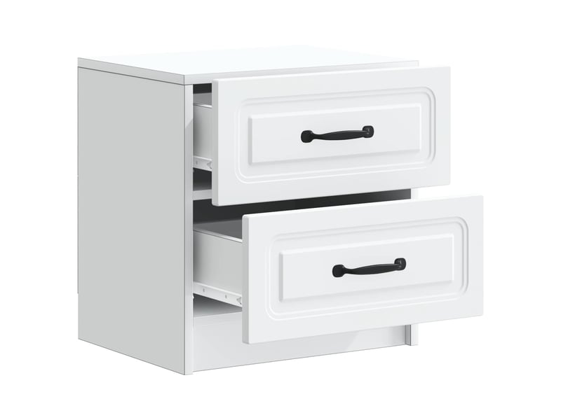  Table de chevet - cabinet de chevet - table de nuit 2 pièces blanc 43 x 34,5 x 44,5 cm  - Conforama E