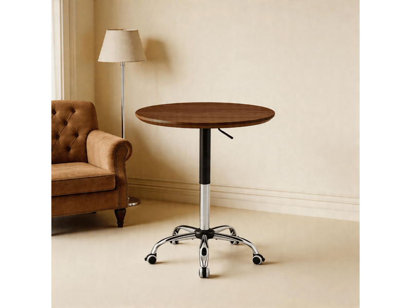  Table basse table haute réglable 70cm nussbaum nussbaumfarbener – hauteur ajustable et roulettes  - Conforama C