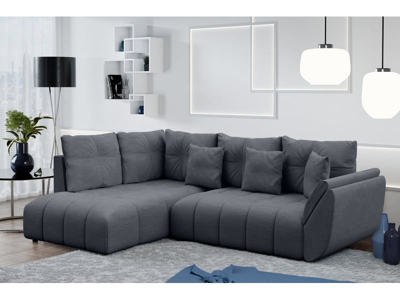 Canapé avec fonction lit corleone canapé d'angle gris 268 cm Corleone - Conforama B