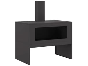 Brasero exterieur, foyer camping noir 80x50x96 cm acier laminé à froid