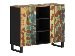 Buffet - bahut - meuble de rangement avec 2 portes 90x33x75 cm bois massif de récupération