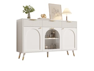 Buffet 4 porte(s) 3 tiroir(s) MODENVIE - 140 cm coloris blanc