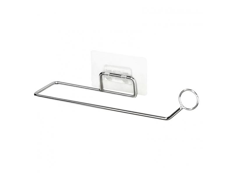  Porte-serviettes de salle de bain, distributeur mural sans perçage, support en acier inoxydable pour cuisine  - Conforama E