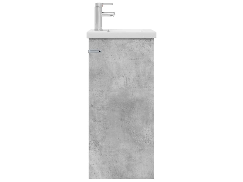  Meuble salle de bain avec évier, meuble de rangement gris béton 42x40x84.5 cm shl4057  - Conforama D