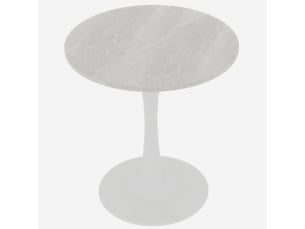 Table basse rond(e) coloris blanc MEULVA  - 70 cmx70 cm